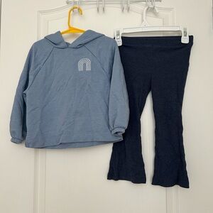 Blue Hoodie and Navy Pants Set